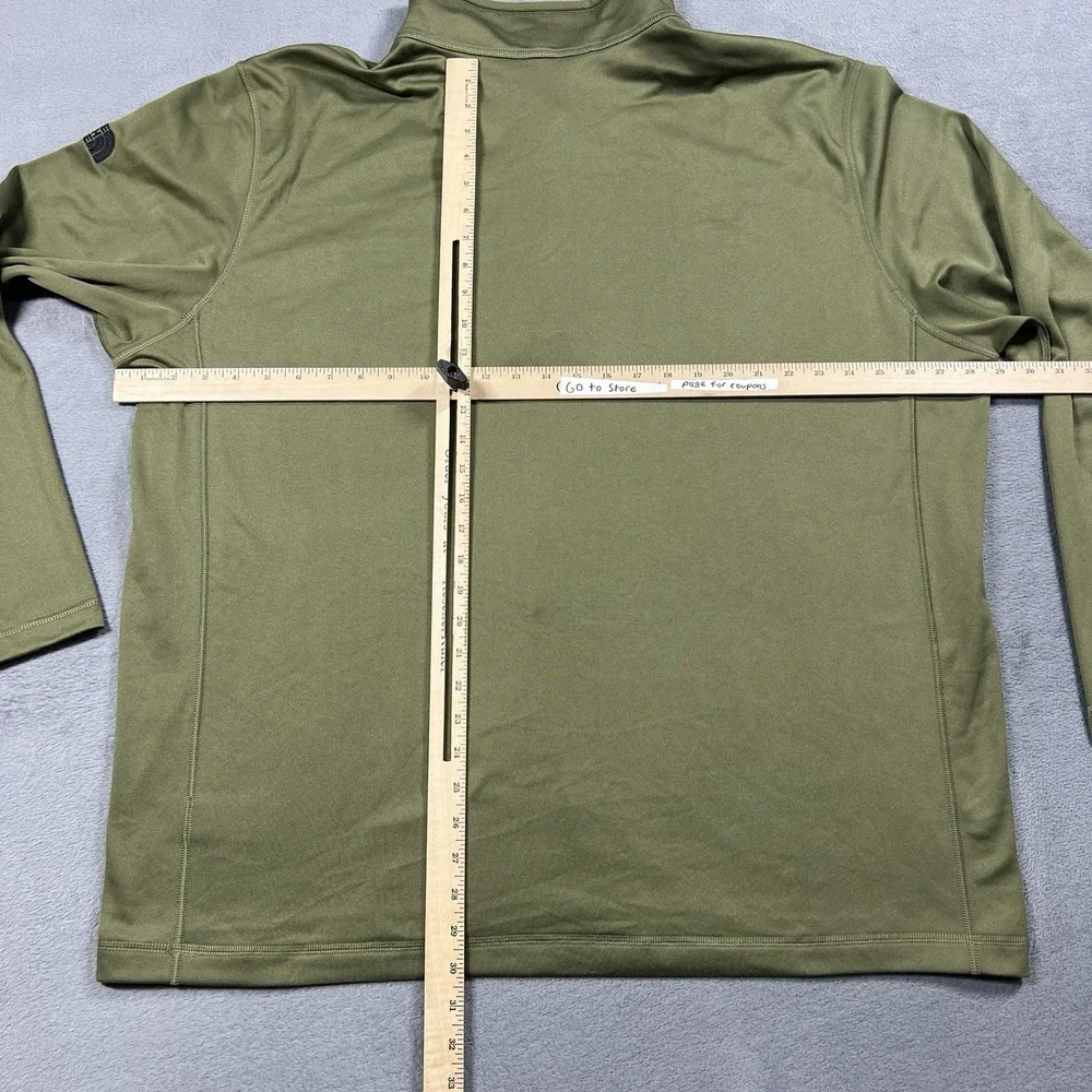 The North Face Shirt Mens 3XL Green‎ Tech 1/4 Zip Long Sleeve Pullover